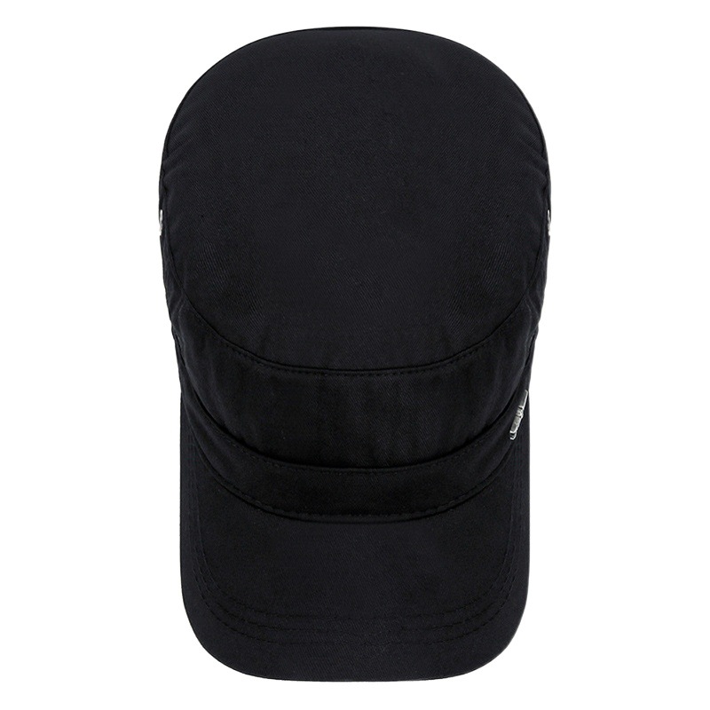 Four Seasons Flat Top Hat Men's Outdoor Casual Breathable Eagle Label Sun Hat Cotton Adjustable Foreign Trade Hat for Men