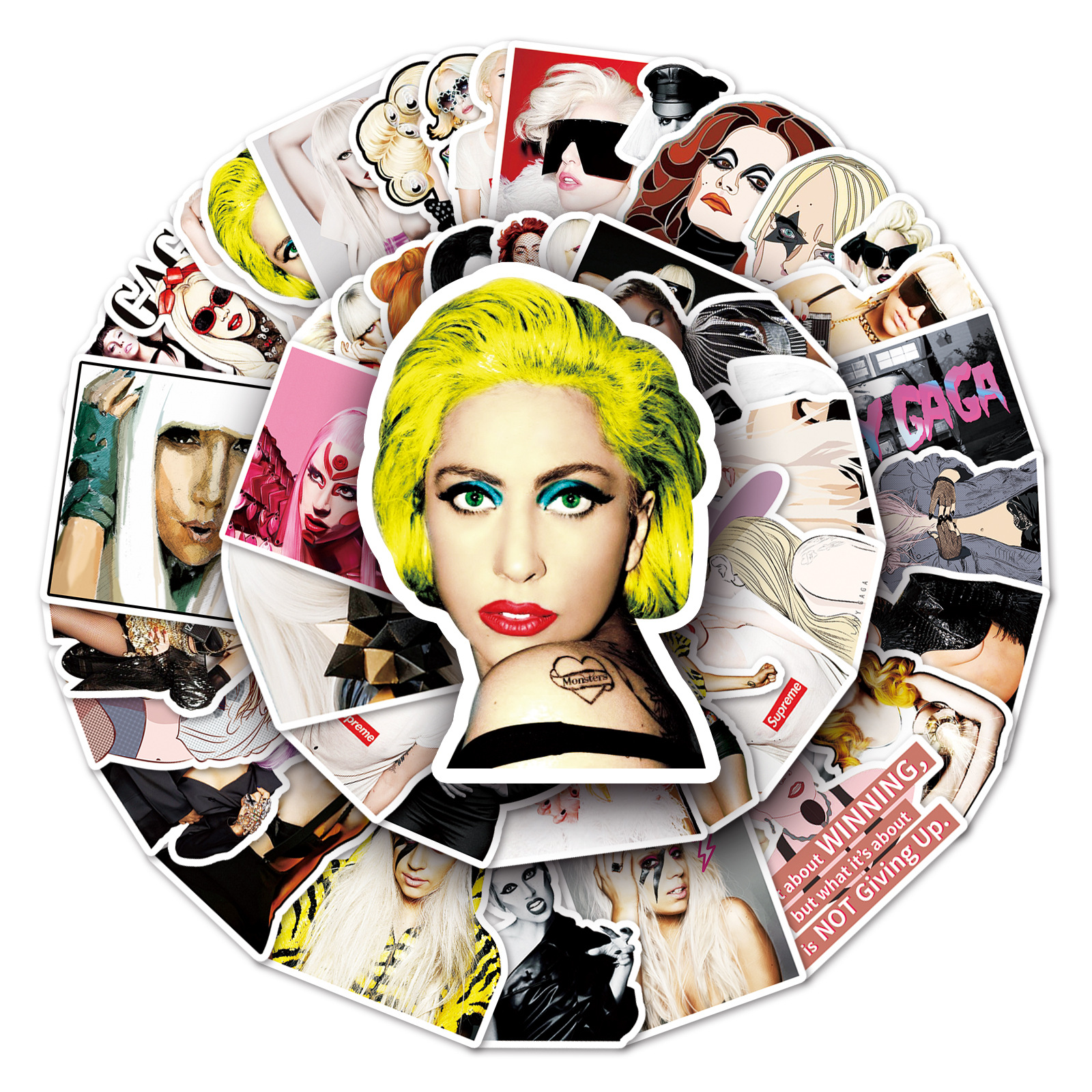 51 Lady Gaga Actress Sexy Graffiti Stickers Luggage Suitcase Laptop Car Stickers