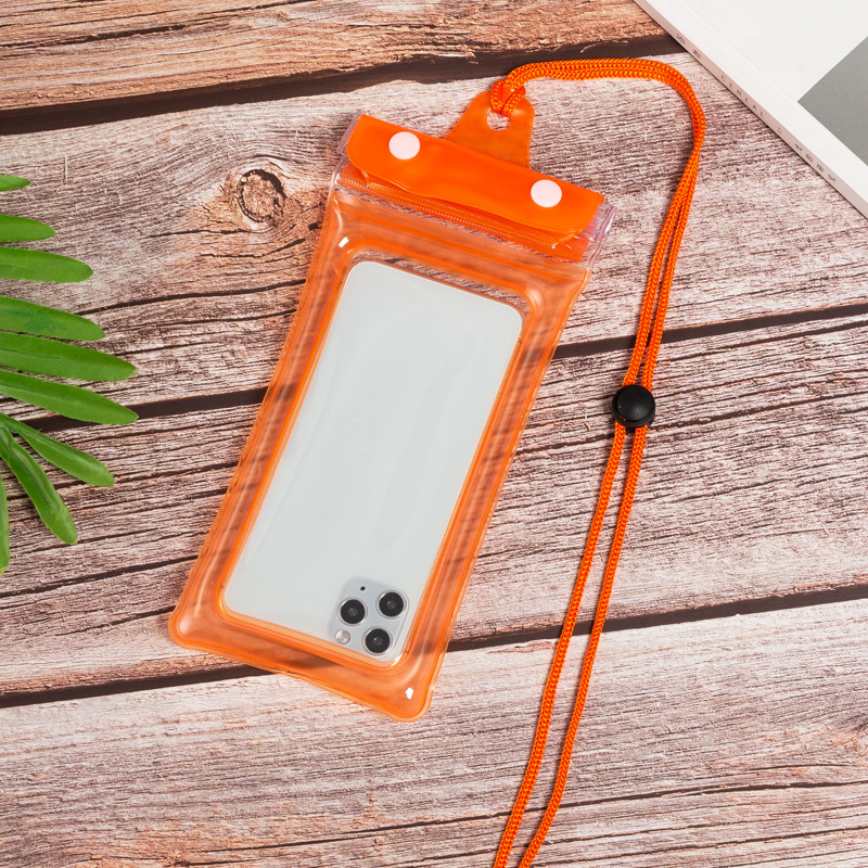 Picture of Three-fold mobile phone waterproof bag airbag swimming drifting Velcro seal protection diving cover touch screen manufacturers wholesale