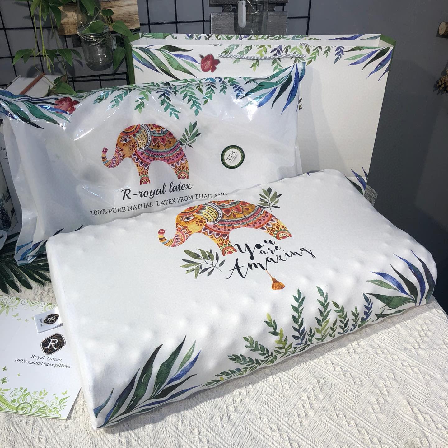 Picture of New Royal Thai Elephant Latex Pillow Natural Latex Neck Pillow Core Single Massage Gift Pillow Wholesale Delivery