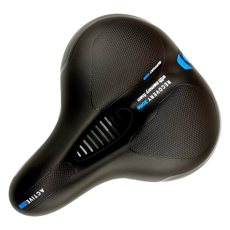 Mountain bike seat cushion with taillight bicycle big butt widened soft saddle seat accessories