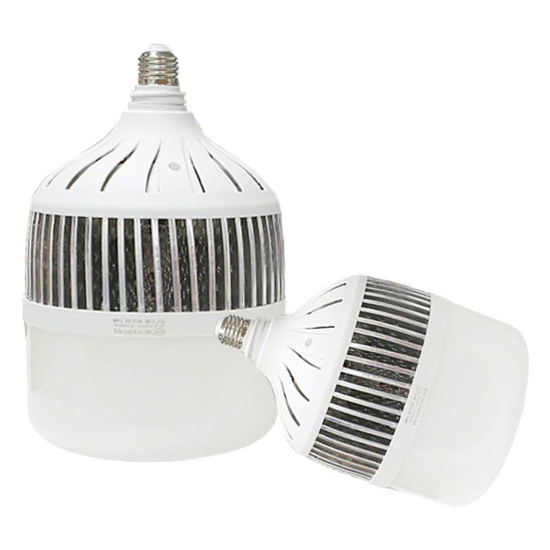 Yaming Led Energy-Saving Bulb Finned Ultra-Bright Workshop Lighting Bulb E27 Screw Base 100W High-Power Bulb