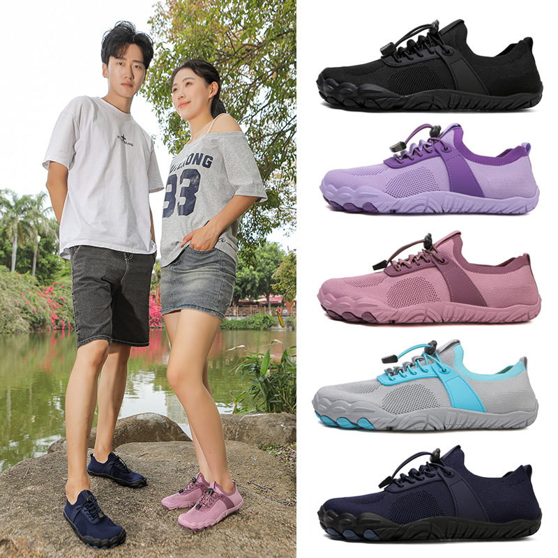 Outdoor Five-Finger Sports River Tracing Shoes, Wading Beach Shoes, Barefoot Swimming and Diving Shoes, Fly-Knit Fitness Cycling and Hiking Shoes