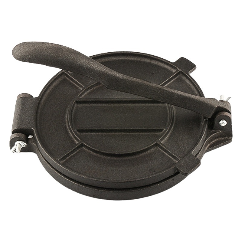 Torres Cast Iron Mexican Pancake Presser Muffin Plate Round Hand Pressing Round Pancake Pressing Plaster Squid Slice