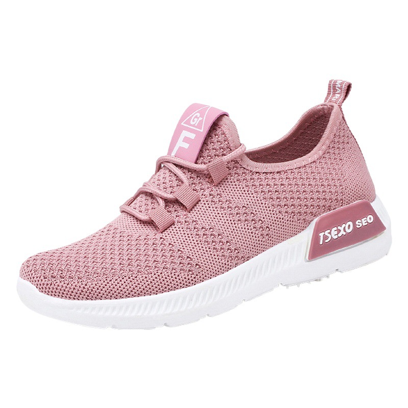 Women's Shoes Sneakers Cross-Border New Casual Shoes Fashion Trendy Running Shoes Lightweight Export Fly-Knit Sports Shoes for Women