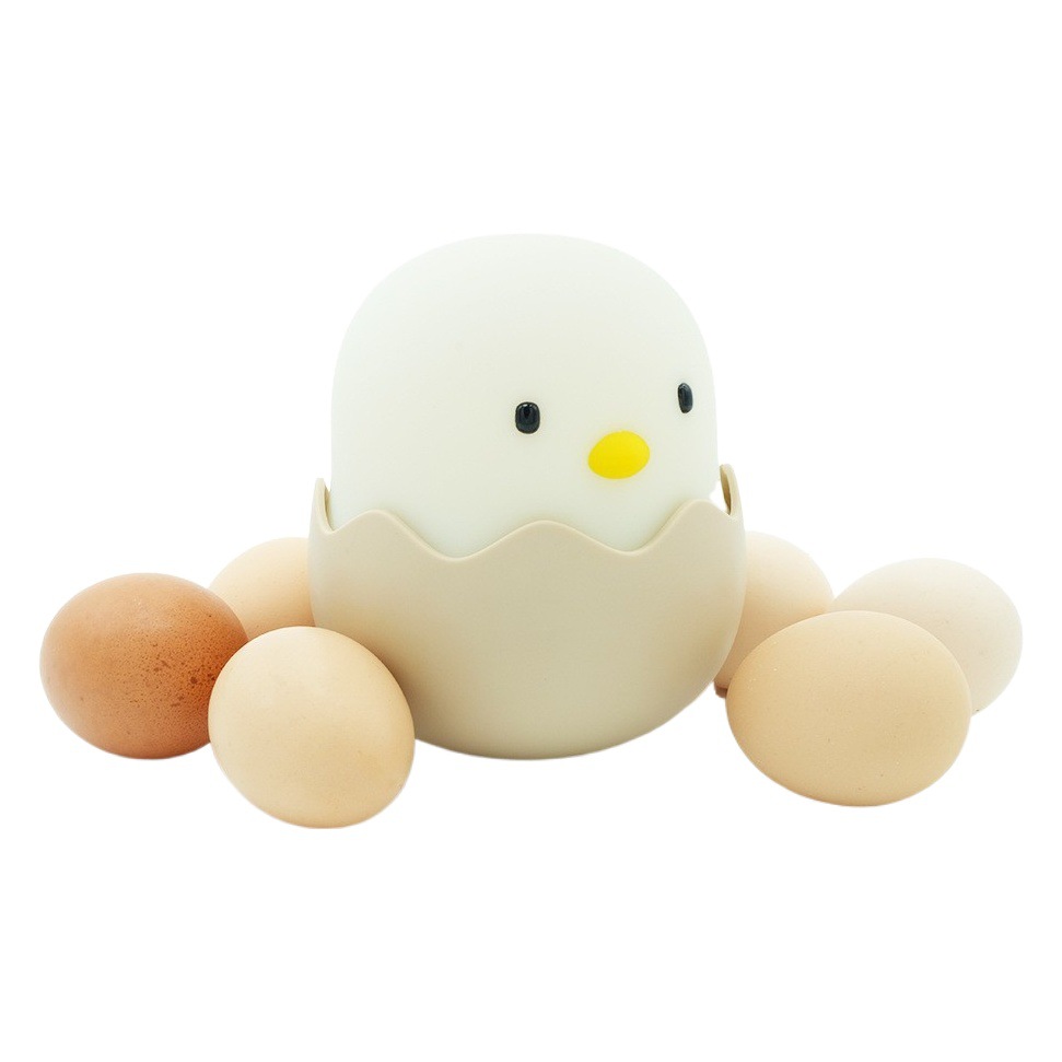 Eggshell Emotional Silicone Night Light LED Rechargeable Tumbler Chick Children Bedside Lamp Eggshell Small Table Lamp