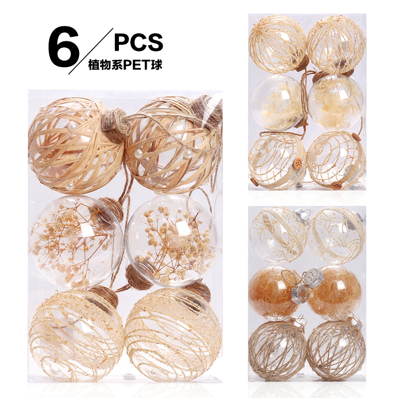 Cross-border New Christmas Decorations Transparent PET Rope Christmas Ball suit Christmas Tree Decorative Ball
