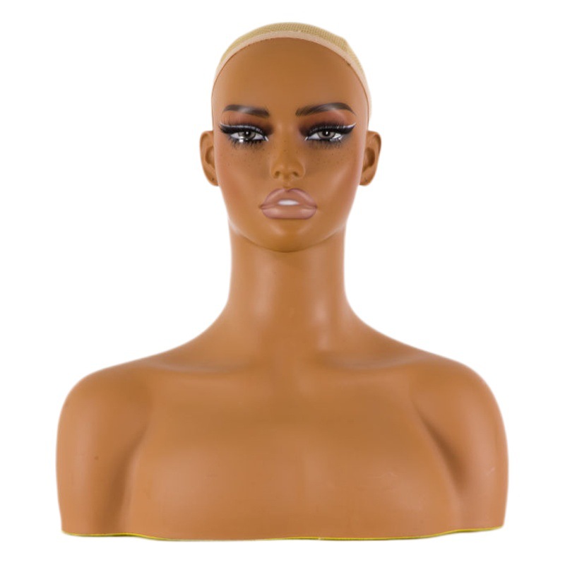 European and American Wig Display Head Model Half-Body Jewelry Hat Model Head Props Window Display Manneuqin