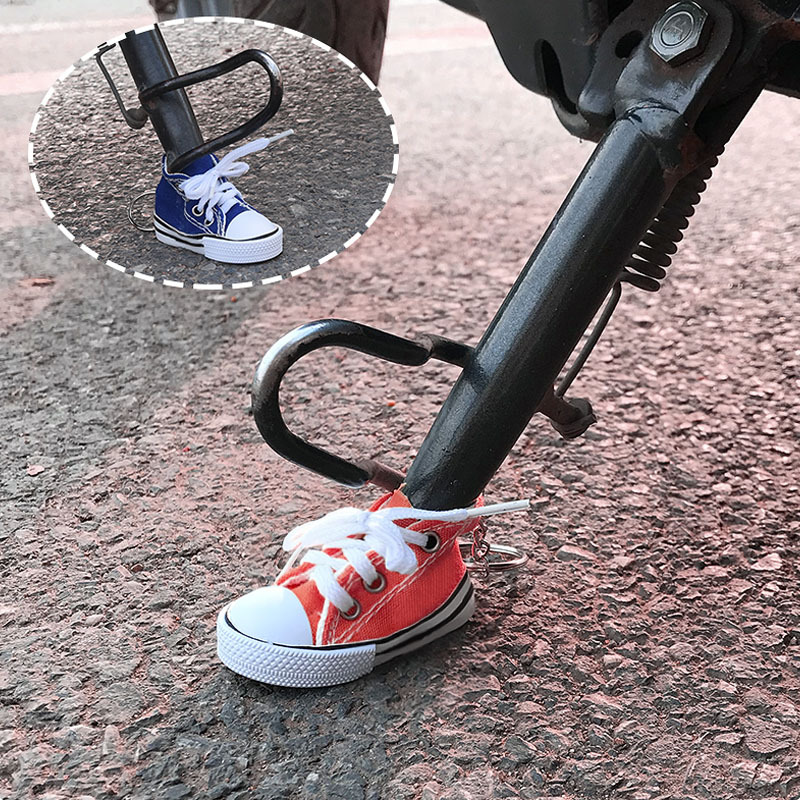 Bicycle electric car bracket foot support sleeve small shoe decorative locomotive side support pad parking bracket