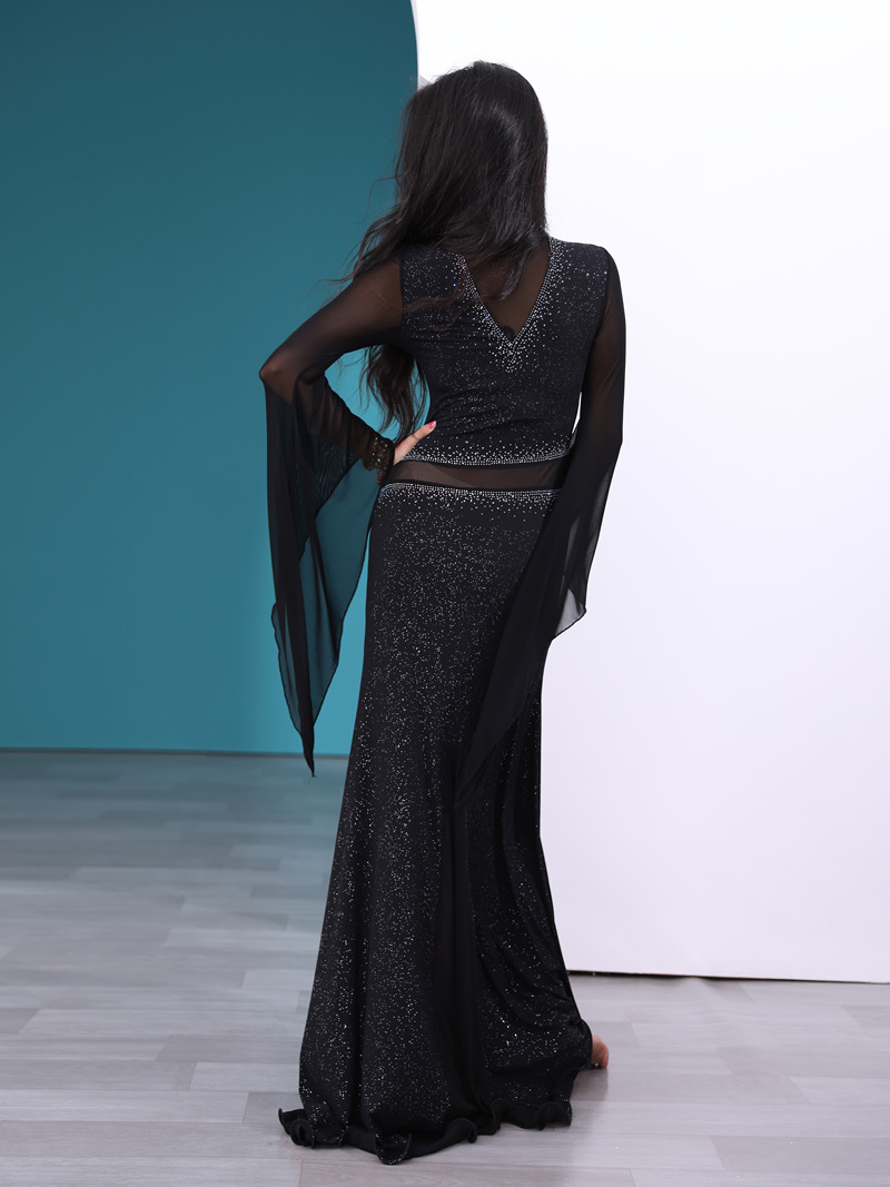 Picture of Dancer Belly Dancer suit Iraq iraq Hair Shake Robe Kawleeya Performance Suit Yarn Performance Suit 5581