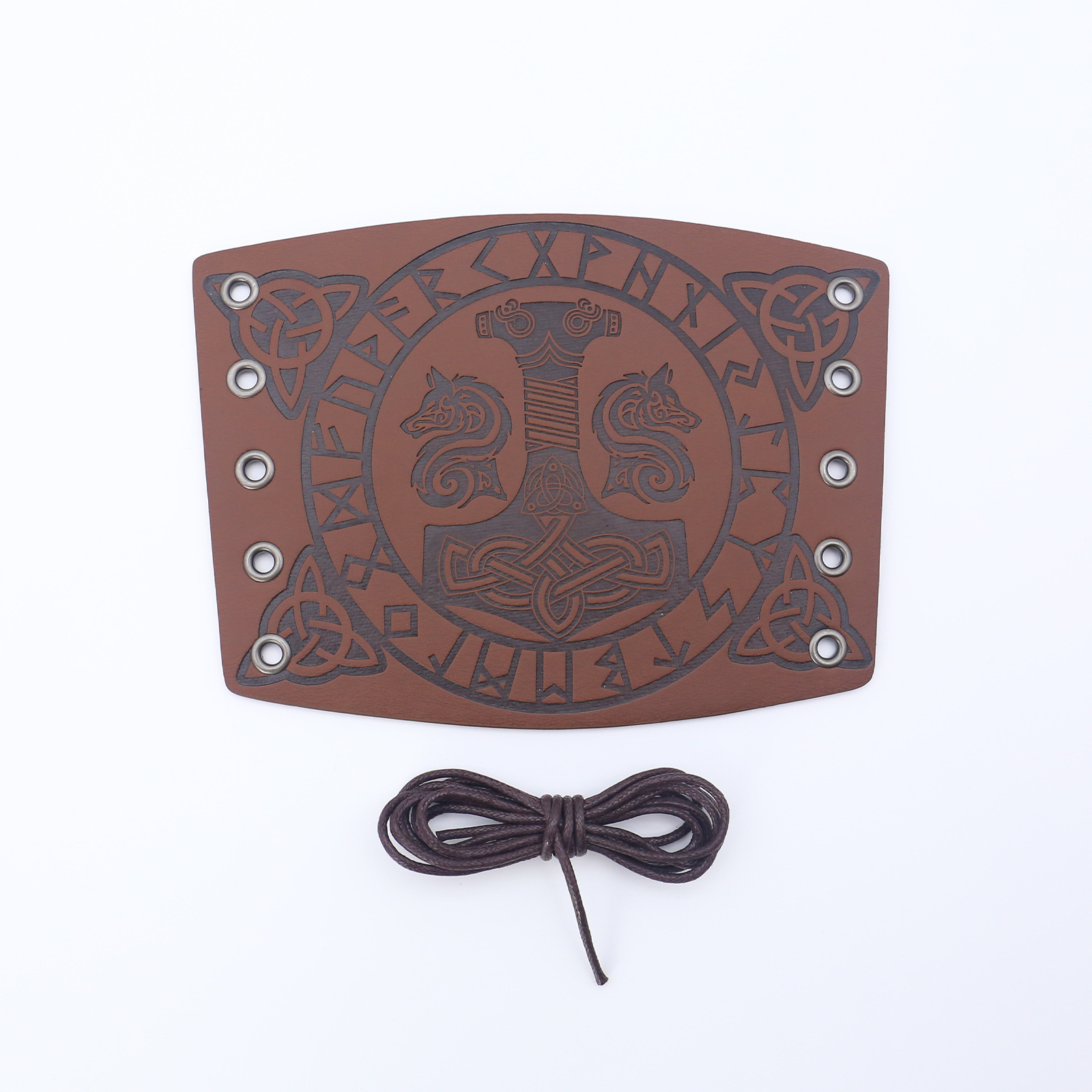 Picture of Cross-border Medieval Men's Leather Bracer Retro Punk Hand Guard Carnival cosplay Costume Accessories Arm Guard