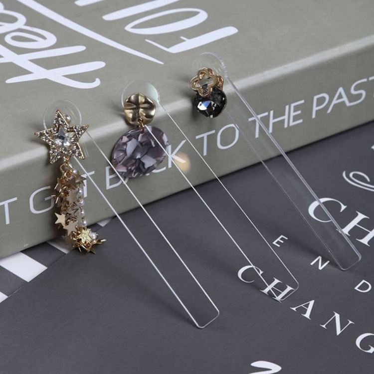 Transparent Acrylic Board Earrings Earrings Display Bar Stall Jewelry Shop Shake Voice Live Special Wear-free Test Rack