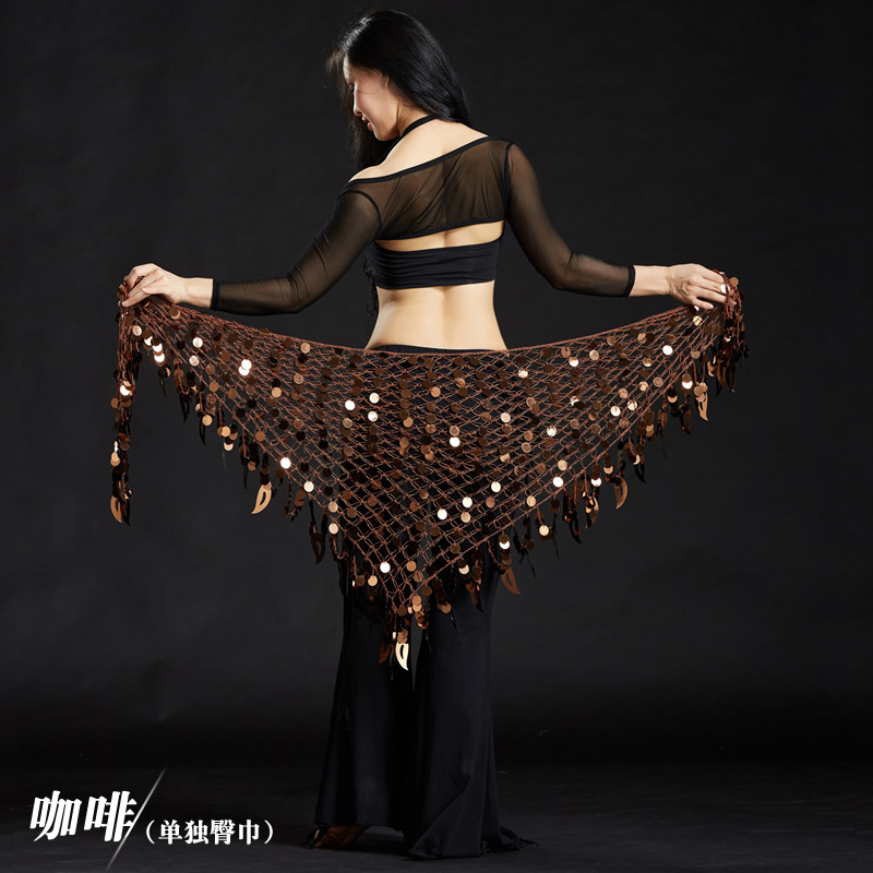 Picture of Dancer Gong Pieces Triangle Shoulder Shawl Belly Dance Costume Belly Dance Waist Chain Belly Dance Hips Mermaid Hips