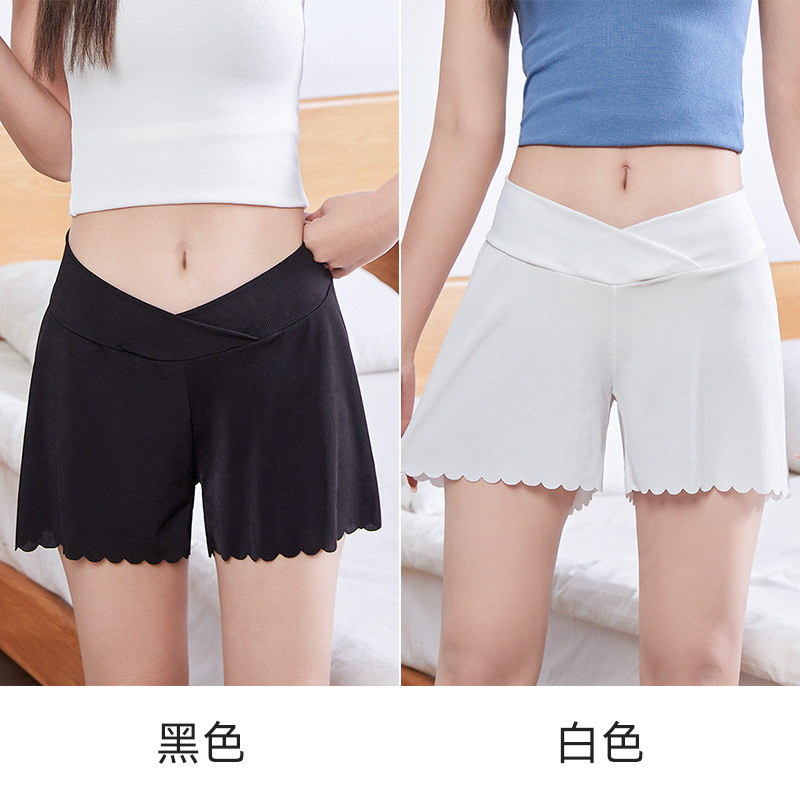 Picture of A generation of pregnant women ice silk safety pants to prevent light summer thin plus size wear loose bottoming shorts