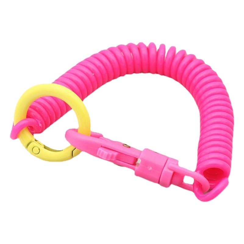 Color Spring Rope Anti-lost Keychain Contrast Bracelet Bag Decorative Material Jewelry Accessories Pendant Pendant