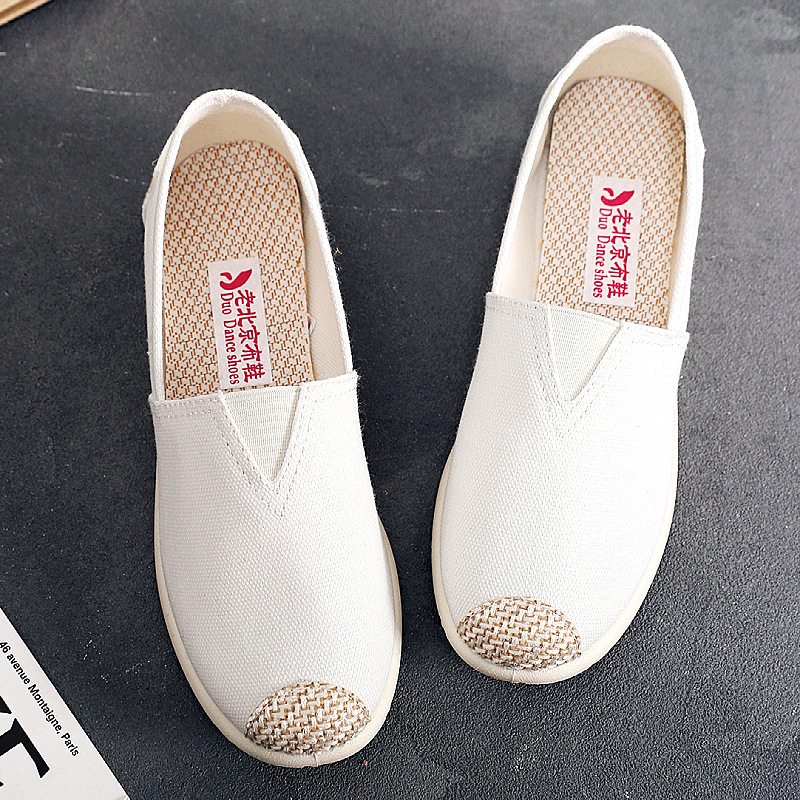 Picture of Spring New Style Old Beijing Cloth Shoes Women's Soft-Soled Lazy Shoes Canvas Foreign Trade Shoes Fisherman's Shoes Korean Version Versatile