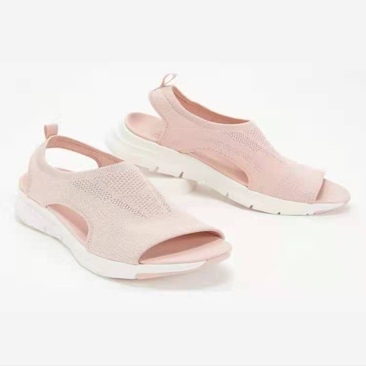 Picture of Cross-Border Sandals for Women European and American Autumn and Summer Foreign Trade New Mesh Thick-Soled Slip-On Fish Mouth Fly-Knit Casual Sports Large Size Shoes