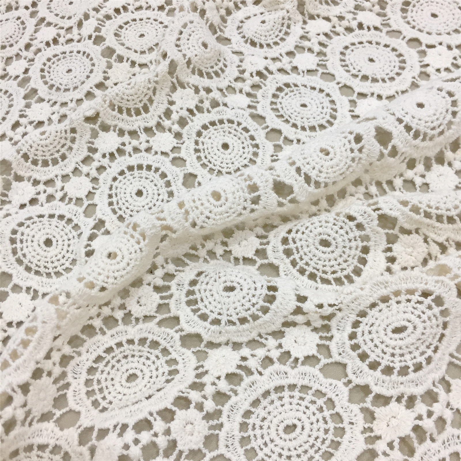 Hollow water soluble fabric lace embroidery 110CM wide circle handmade DIY clothing accessories lace fabric