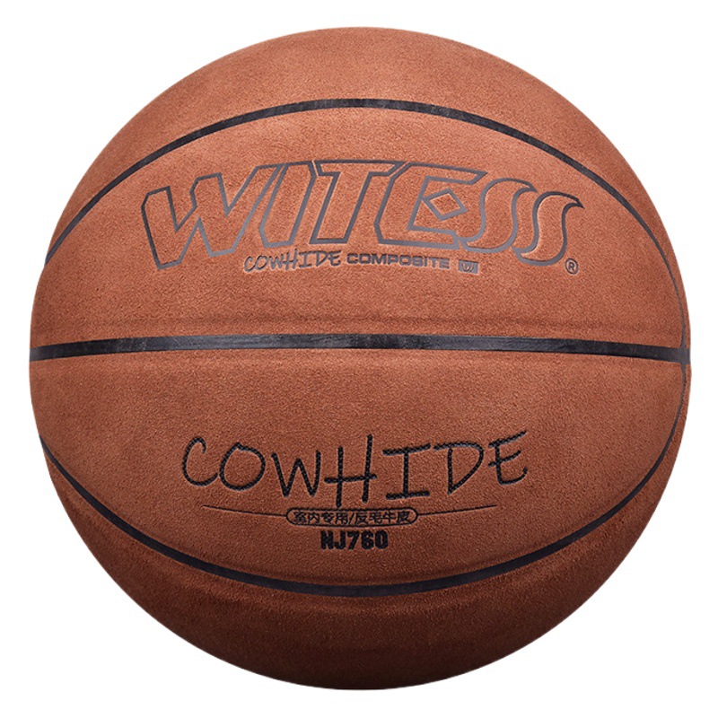 Witess Polygon Genuine Leather Basketball No. 7 Indoor Thickeneded Suede Pure Cowhide Adult Game Training Wholesale