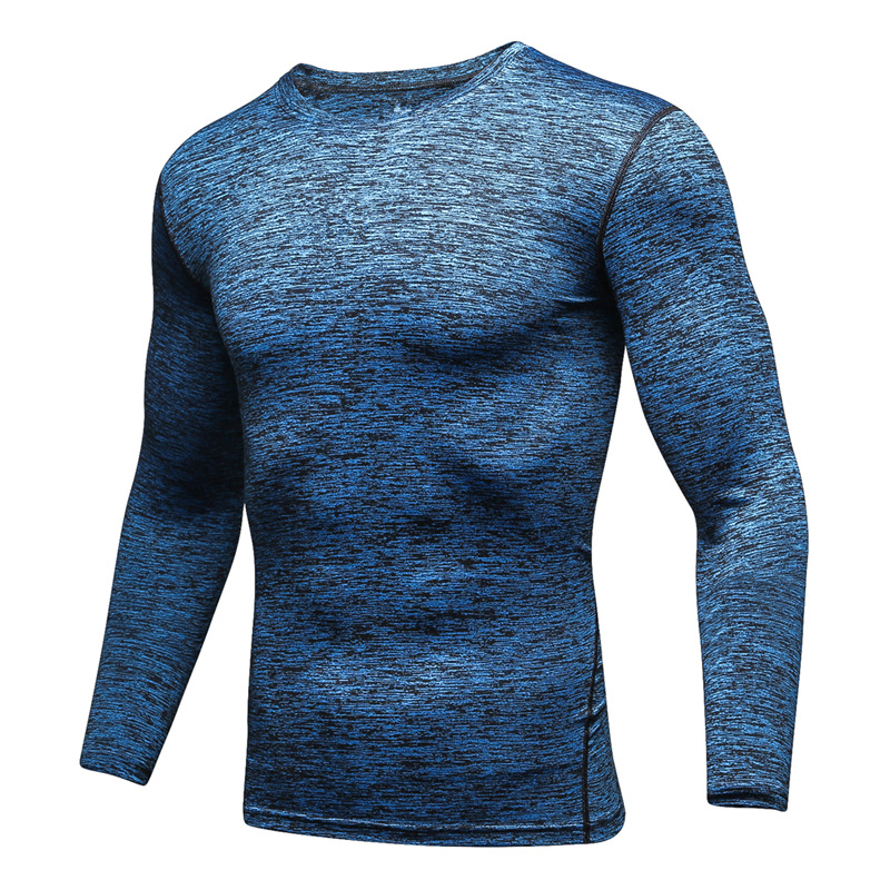 Picture of New European and American Fitness Wear Men's Long Sleeve Quick-drying Elastic Compression Sportswear pro Basketball Running Sports Tight Clothes
