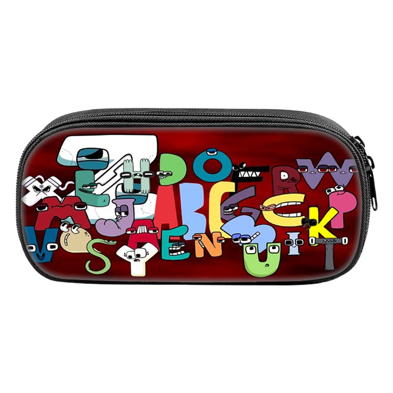 Game periphery Alphabet Lore pencil case letter Legend printing primary and secondary school students stationery pencil storage bag