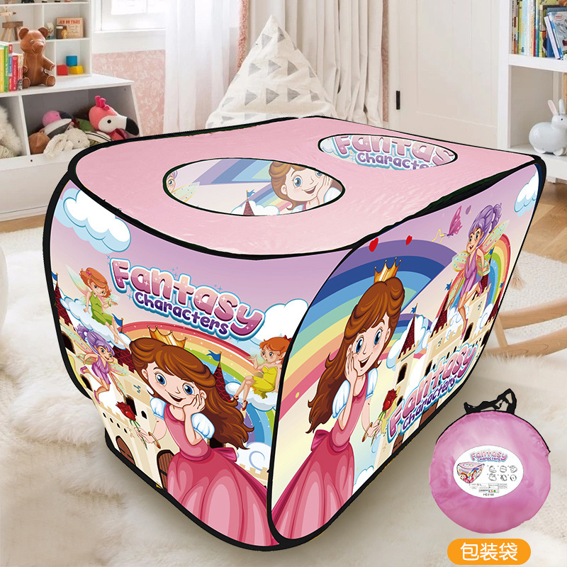 Picture of Children's cartoon bus indoor tent automatic pop-up skylight tent outdoor picnic toy Interactive Game House