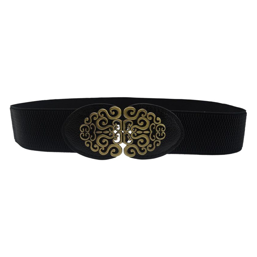 Korean Fashion All-match Women's Elastic Narrow Waist Seal Women's Decorative Dress Thin Black Belt New Fashionable