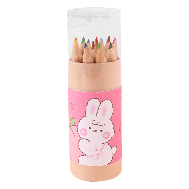Picture of 12-Color Barreled Colored Lead Kidsren's Painting Graffiti Colored Lead Primary School Students School Supplies Kindergarten Art Training Pencil