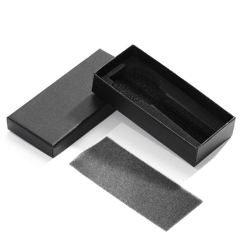 Picture of In stock rectangular DW watch box lid jewelry box Black Lenny pattern watch packaging box order gilding logo