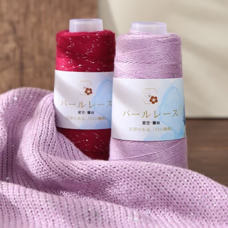 Star lace thread hand-woven lace 50g hand-woven short sleeve crochet hollow acetate lyocell wool lace wool