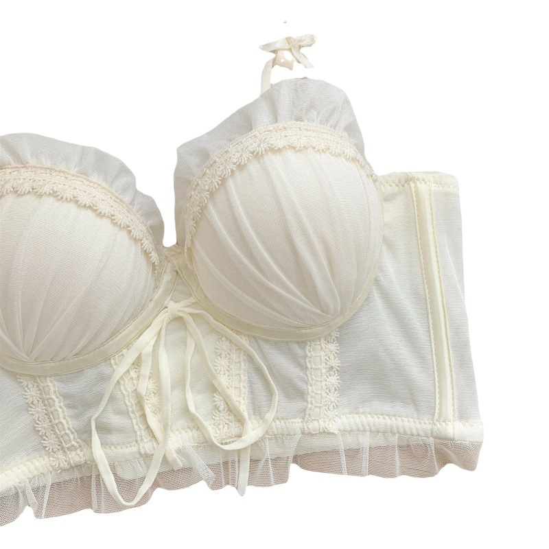 Japanese girl pure desire Princess fan small chest adjustable underwear small chest push up big breast collection underwear suit