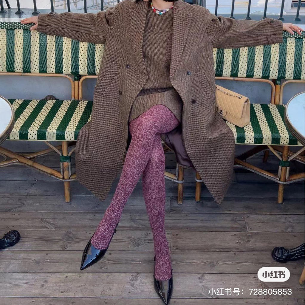 South Korea Dongdaemun HELDER boss lady's same autumn and winter floral pantyhose leggings wholesale live streaming delivery factory