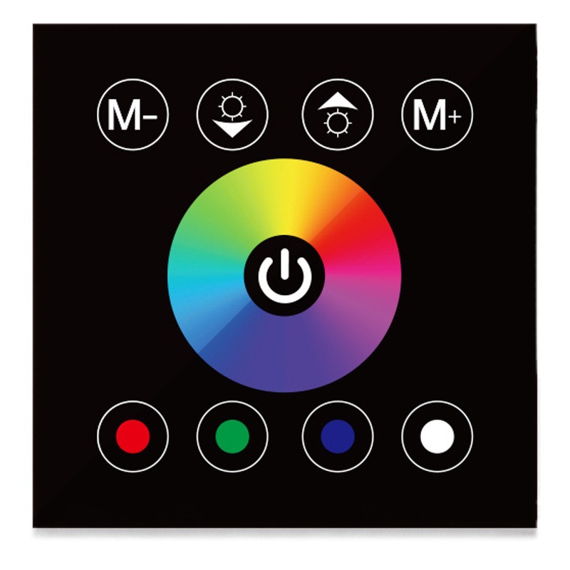 Controller switch 86 type five-level touch brightness dimmer panel PVC rubber shell RGBW dimmer switch low voltage