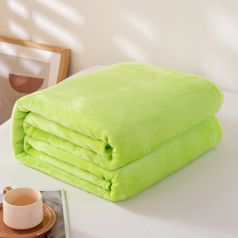Picture of Foreign Trade Cross-Border Solid Color Flannel Blanket Summer Sofa Nap Blanket Coral Velvet Sheets Gift Blanket Wholesale