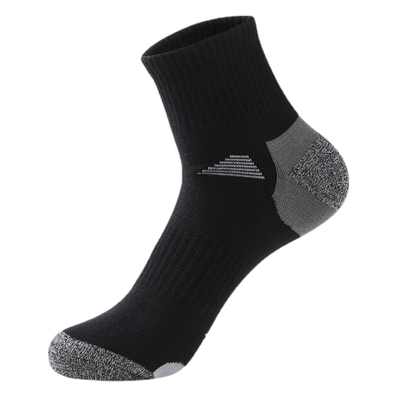 Cross-Border Socks Men's Mid-Calf Socks Outdoor Professional Sports Socks Running Basketball Socks Badminton Socks Cotton Socks Men's Socks