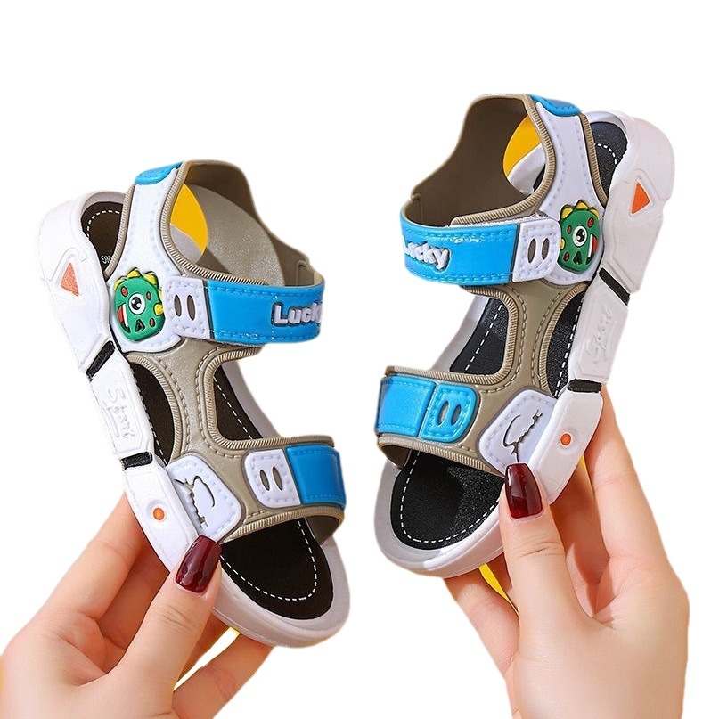 Picture of Children's sandals 2024 new summer cartoon dinosaur children's soft bottom non-slip super soft Super Light fashion beach shoes