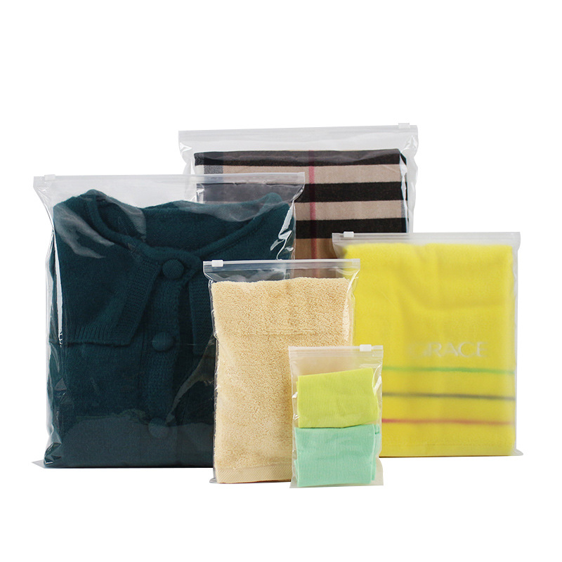 Picture of eva thick socks underwear packaging bag storage packaging zipper bag 14x 20 frosted zipper bag packaging bag