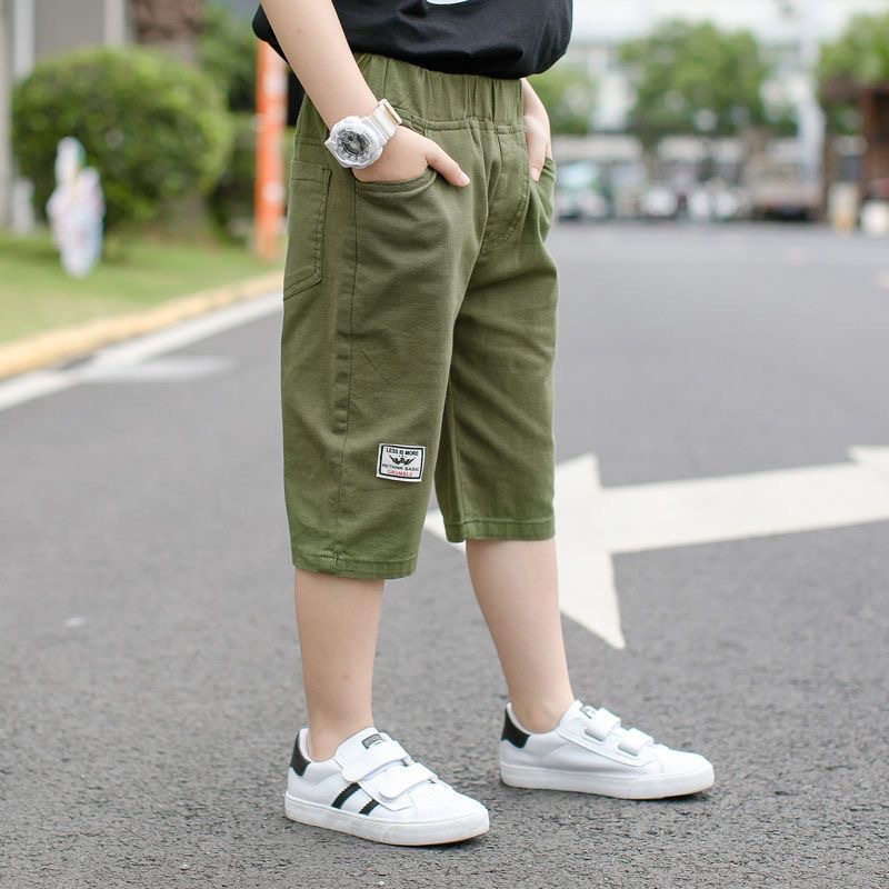 Picture of Boys' cropped pants outer wear thin 2023 new summer Middle and big children sports pants children's shorts boys' middle pants
