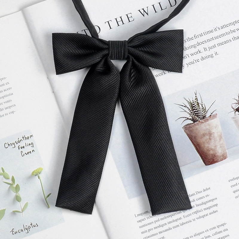 Picture of Jk Bow Tie Women Japanese Uniform Small Tie School Uniform Shirt No-Sew Sailor Collar Floral College Style Bow Ribbon