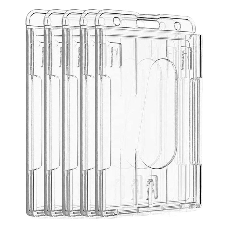 Double card with thumb slot card set PC plastic transparent frosted ABS ID card set PS badge ID card set