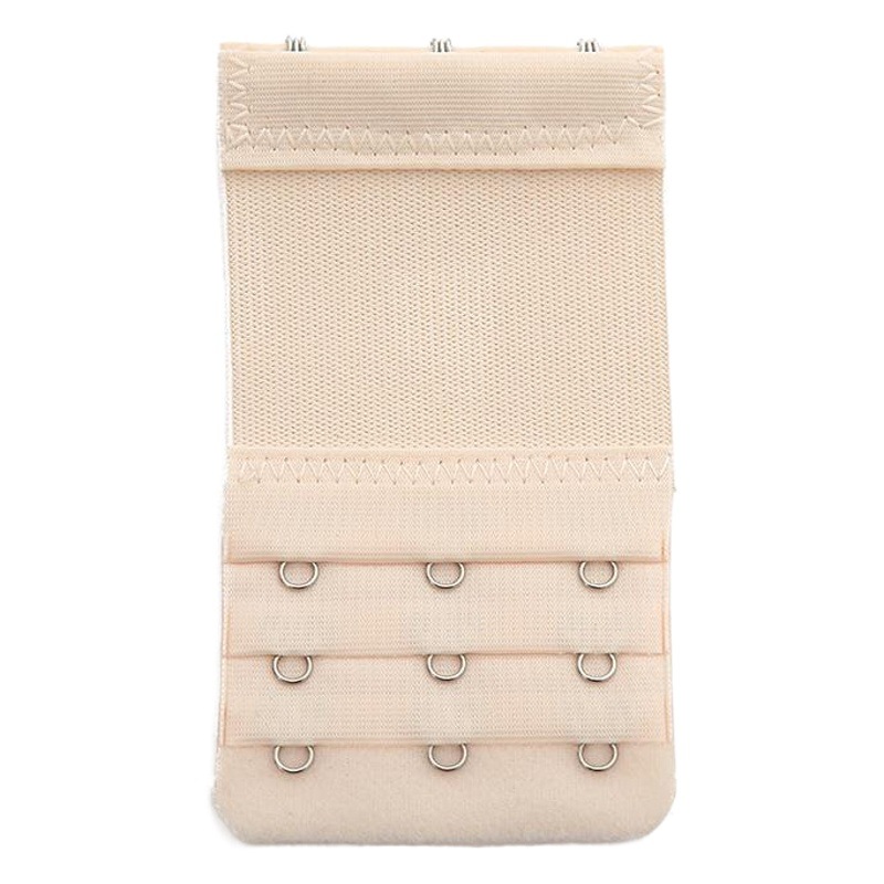 Cross-border solid color elastic three-row three-button women's polyester extension buckle underwear adjustment buckle independent packaging wholesale