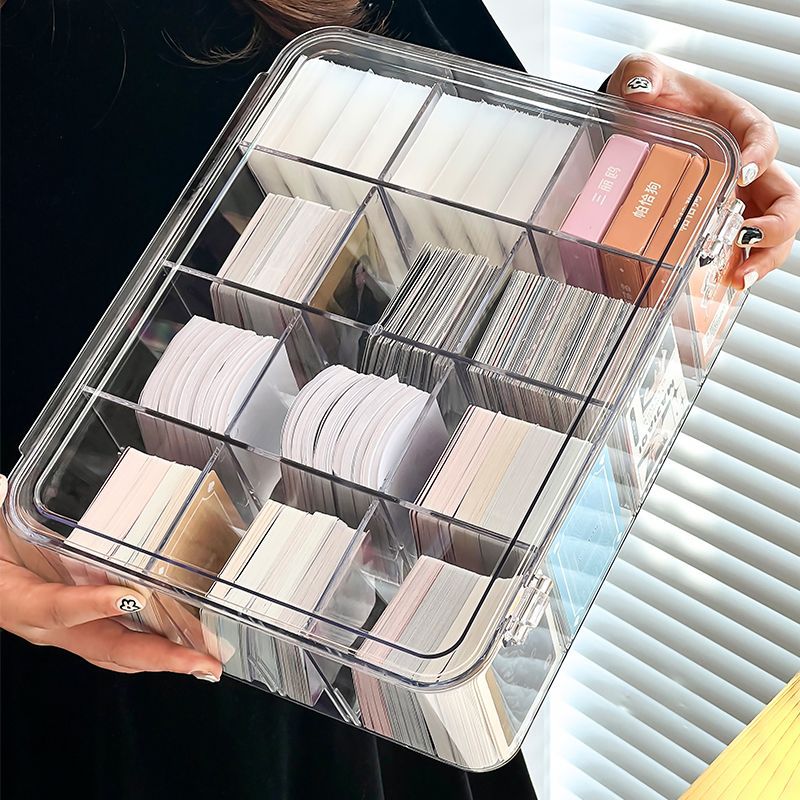 One PieceSmall Card Storage Box Brick Card Split Box Set-in Card Type Stand-up Card Placement Shelf Storage Box