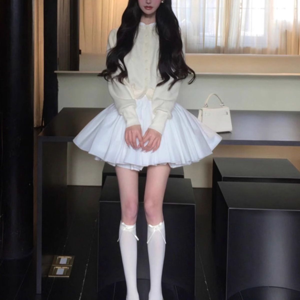 Summer Korean-style New Three-layer Fluffy Fairy Skirt Wear Korean-style Short Half-length A- line Skirt Unique and Super Beautiful