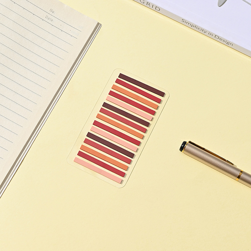 Picture of Extremely fine post-it notes for students to read key marks retro transparent note stickers ins combination PET index stickers wholesale