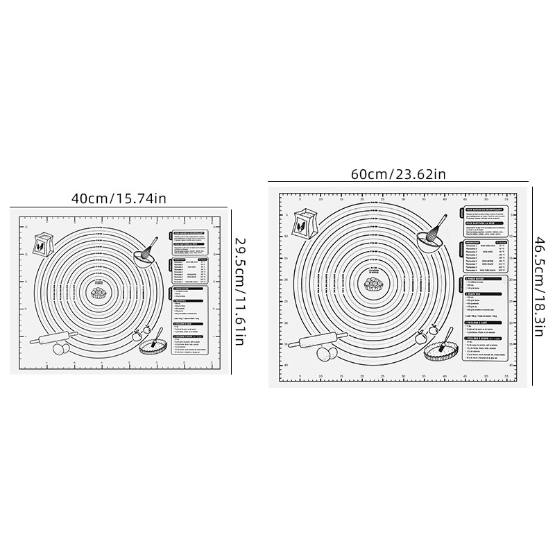 Picture of Cross-border hot sale thickened baking mat special silicone pad kneading mat extra large size 45*60 kneading mat with scale