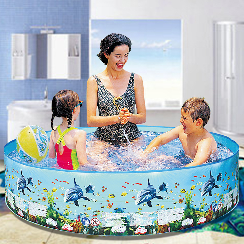 Picture of Amazon Cross-Border Large Outdoor Inflatable Swimming Pool Round Foldable Home Pool Children's Paddling Pool Wholesale
