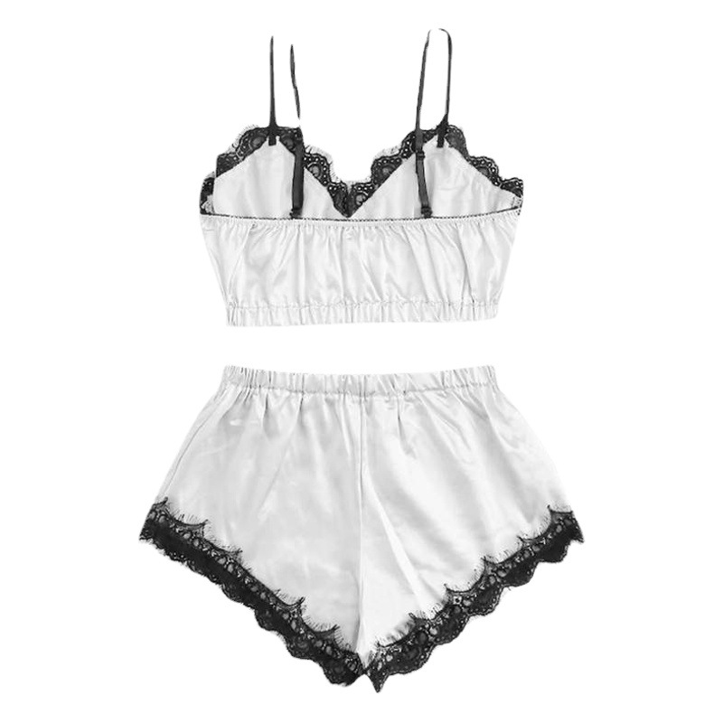 European and American cross-border sexy lace sexy lingerie sling three-point chest-wrapped lace underwear suit