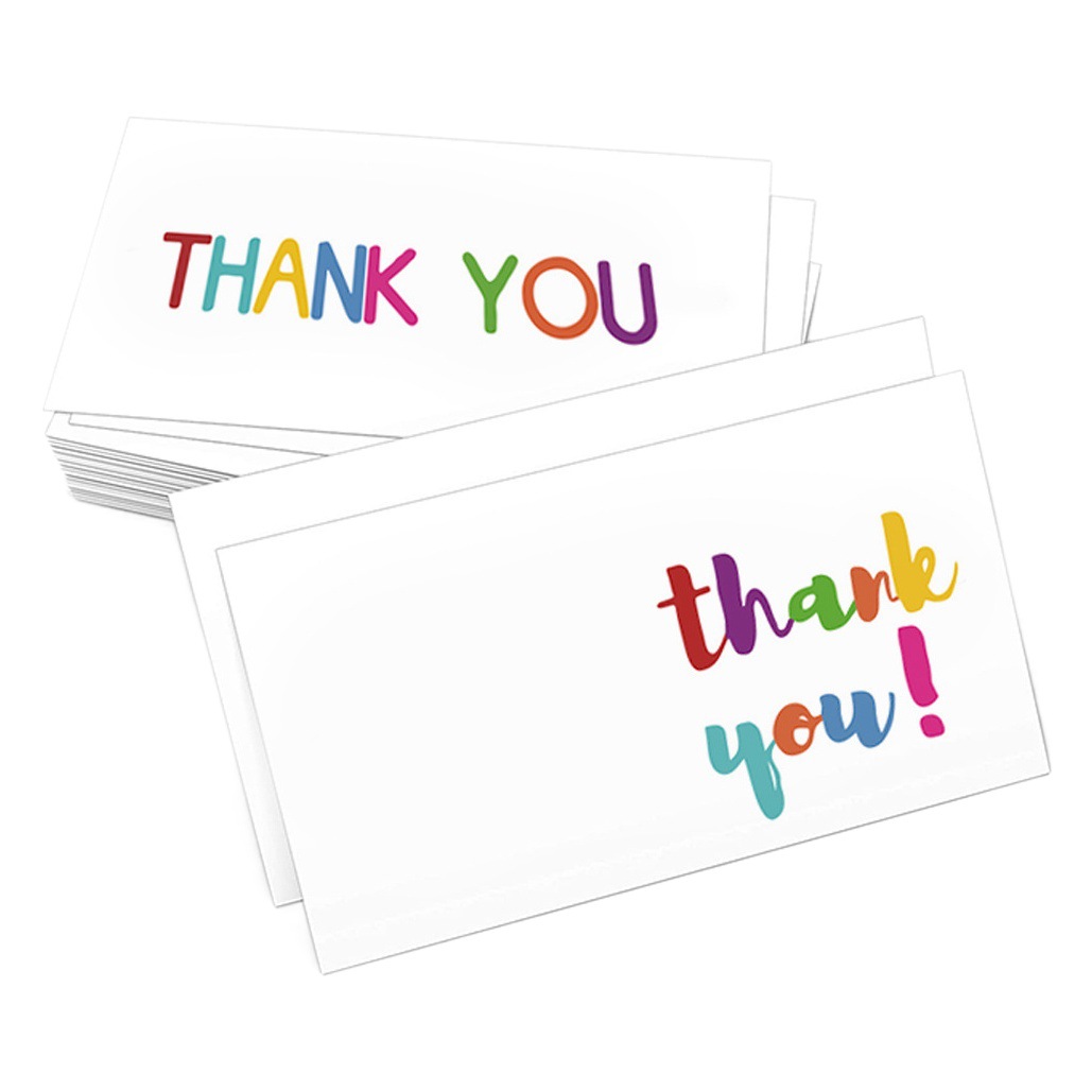 Cross-border wholesale White thank you card praise card thank you gift card packaging Kraft paper thank you card