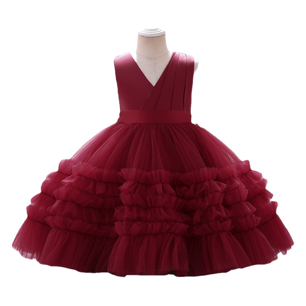 European and American New Spot Infant Girl Dress Skirt Multi-Layer Mesh Cake Tutu Skirt Baby One-Year-Old Princess Dress