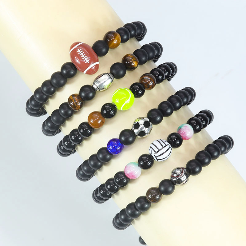 Amazon cross-border hot selling charm men's bracelet frosted lovers all kinds of ball jewelry in stock wholesale